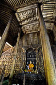 Myanmar - Mandalay, Shwenandaw Kyaung (the Golden Palace) a wonderful example of the Burmese unique teak architecture and wood-carving art. 